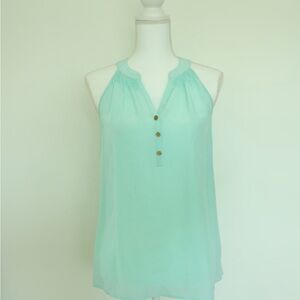 Lilly Pulitzer Teal Button Tank